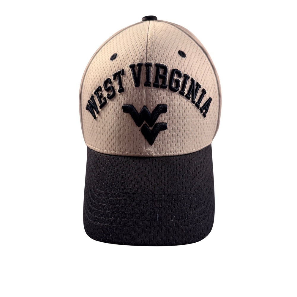 Top of the World West Virginia Mountaineers OneFit Hat Mens M/L Navy White Cap